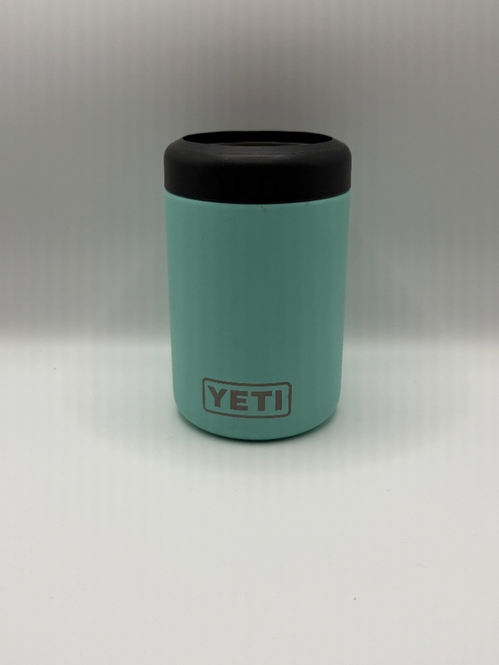 YETI Rambler 12 oz Colster Can Insulator Seafoam Green Black Gasket